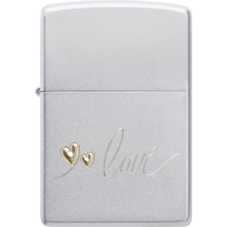 Zippo 2024 Zippo Love Design, Satin Chrome ZIP-48725